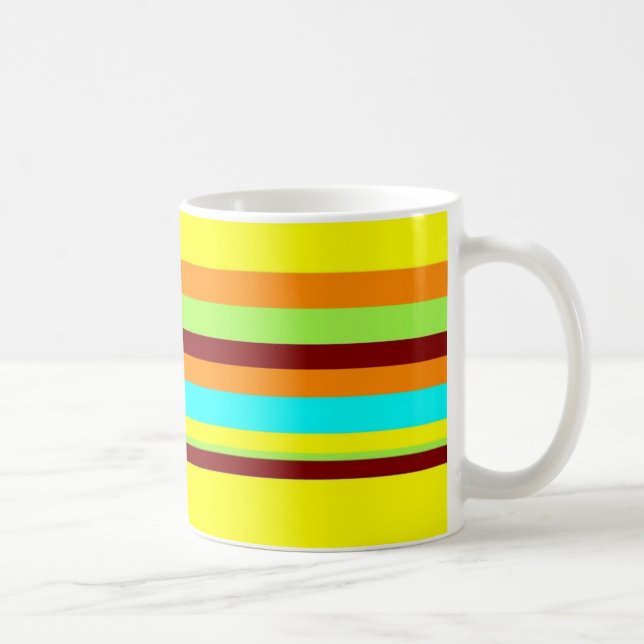 Mug Motif de bande coloré Customisé Designer (Droite)