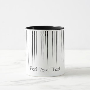 Mug Motif de bande de style noir/blanc
