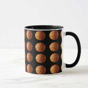 Mug Motif De Basket-Ball Orange Et Noir,