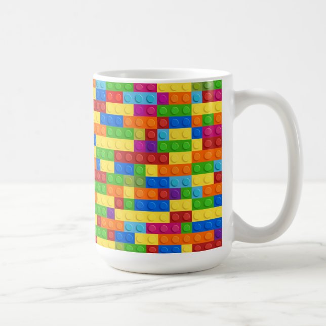 Mug Motif de bloc de construction coloré (Droite)