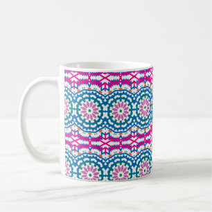 Mug Motif de bohème coloré ethnique vintage dans lumin
