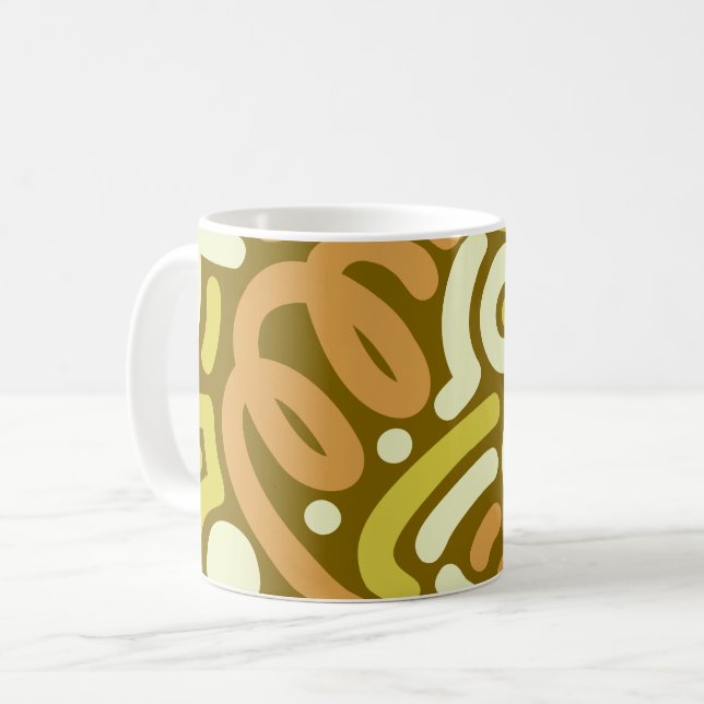 Mug Motif de boucle Olive Doodle (Devant gauche)
