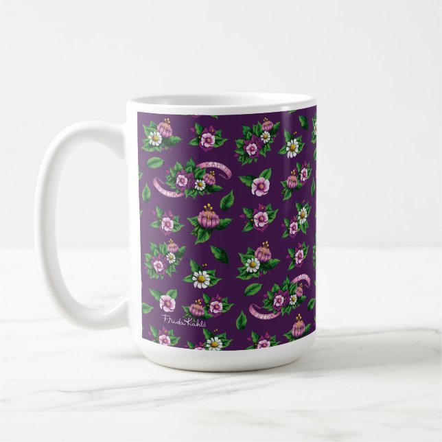 Mug Motif de bouquet floral de Frida Kahlo | Purlpe (Gauche)