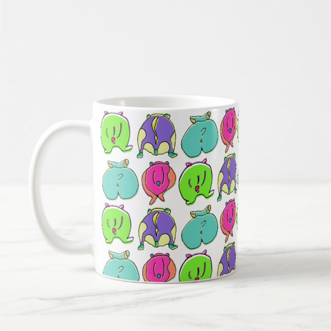 Mug Motif de boutons de hamster coloré (Gauche)