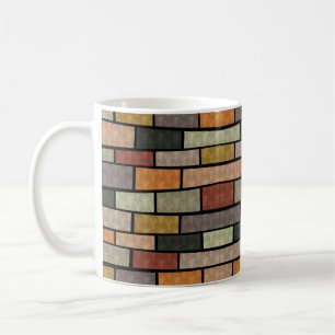 Mug Motif de briques vintage mignon