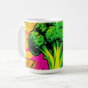 Mug Motif de brocoli Pop Art vibrant