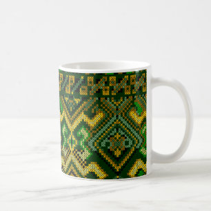 Mug Motif de broderie au point de croix de style ukrai