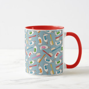 Mug Motif de brosse à dents et de pâte dentifrice