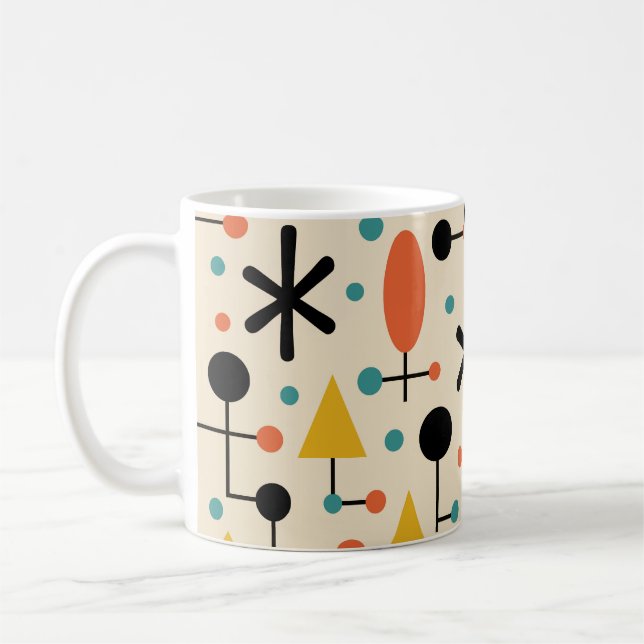 Mug Motif de burst en style Mid Century Modern (Gauche)