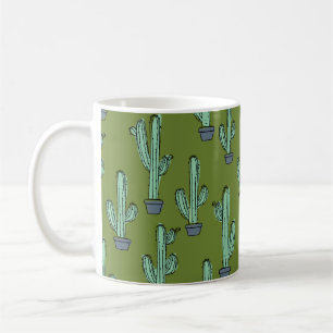 Mug Motif de cactus dessiné à la main