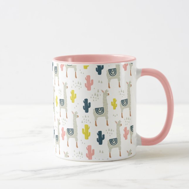 Mug Motif de cactus et de lamas (Droite)