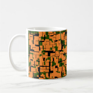 Mug Motif de caméra numérique noir orange vert
