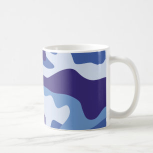 Mug Motif de camouflage bleu