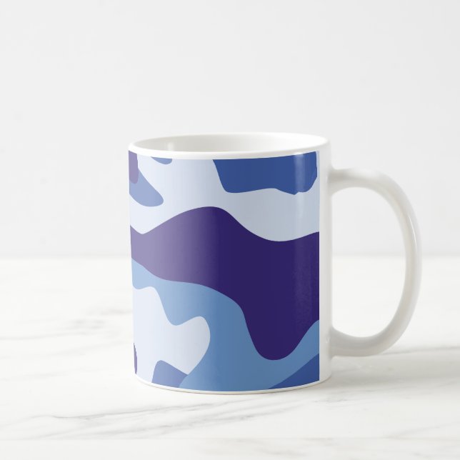 Mug Motif de camouflage bleu (Droite)