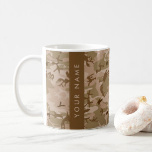 Mug Motif de camouflage du désert, Votre nom, Personna