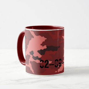 Mug Motif de camouflage rouge