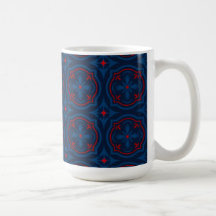 Mug Motif de carreaux floraux décoratifs