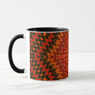 Mug Motif de carreaux mosaïque kaléidoscopique moderne