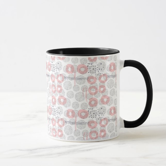 Mug Motif de cercle de point de polka (Droite)