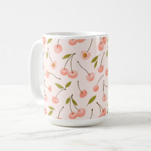 Mug Motif de cerise aquarelle