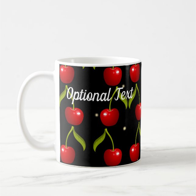 Mug Motif de cerises brillantes (Gauche)