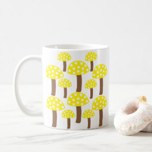 Mug Motif de champignons jaunes