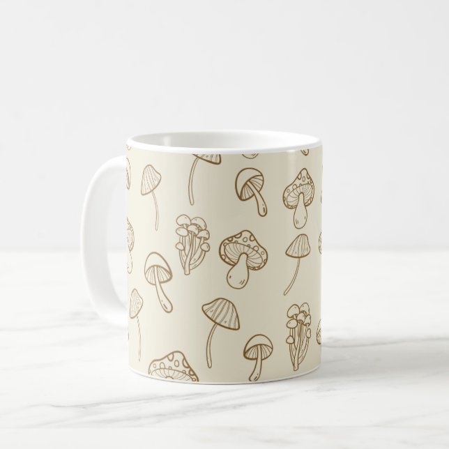 Mug Motif de champignons minimaux mignons (Devant gauche)