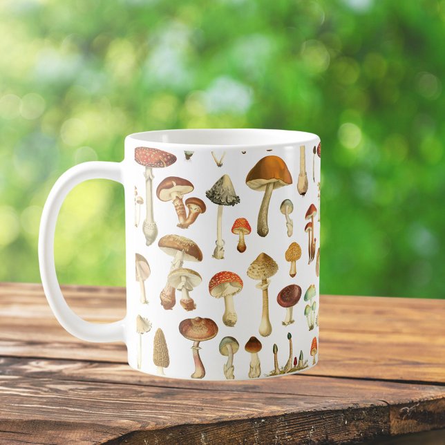 Mug Motif de champignons vintages (In situ)