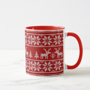 Mug Motif de chandail de cerfs communs