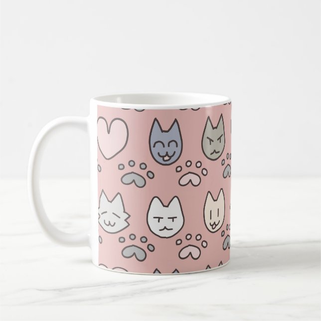 Mug Motif de chat mignon (Gauche)
