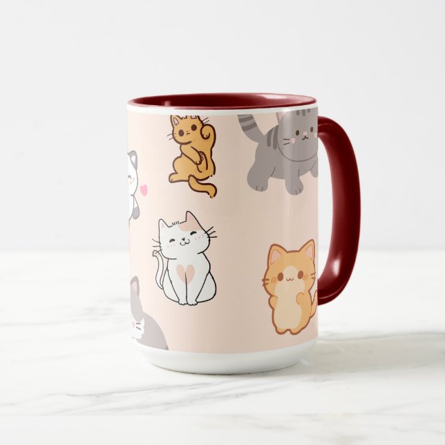 Mug Motif de chat mignon Kawaii (Devant droit)