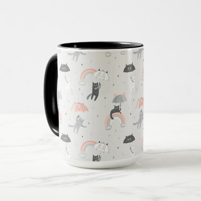 Mug Motif de chats à plume (Devant gauche)