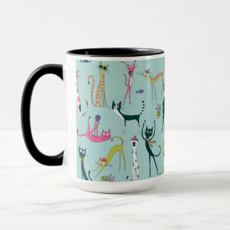 Mug Motif de chats fantaisistes colorés amusants