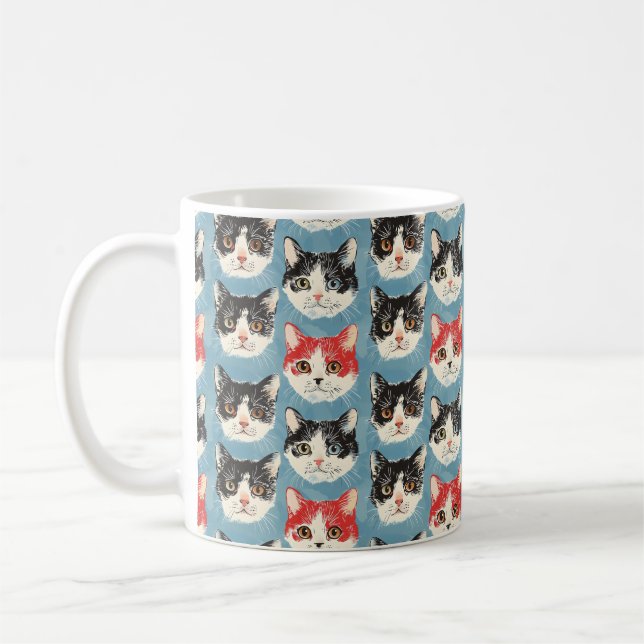 Mug Motif de chats rouges et noirs (Gauche)
