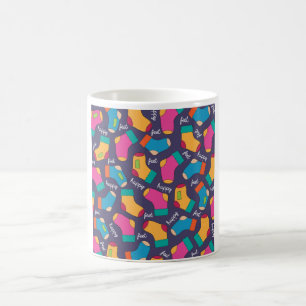 Mug Motif de chaussettes colorées Happy Feet