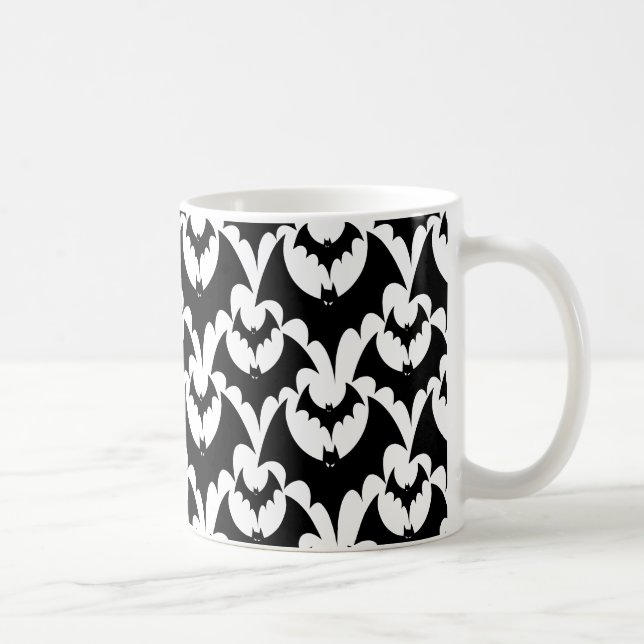 Mug Motif de chauves-souris noires effrayant Halloween (Droite)
