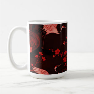 Mug Motif de chinoiserie de fleurs de cerisier à la gr