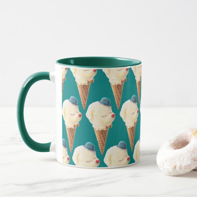 Mug Motif de chiot à crème glacée (Avec donut)