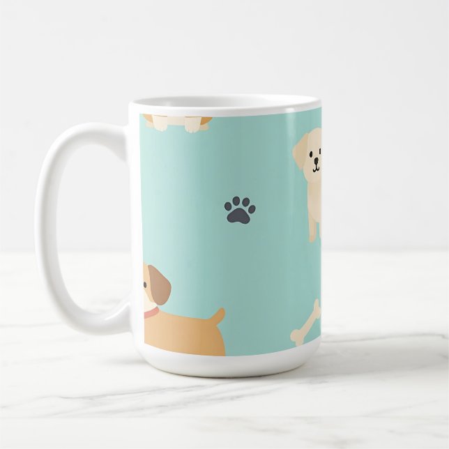 Mug Motif de chiots mignons (Gauche)