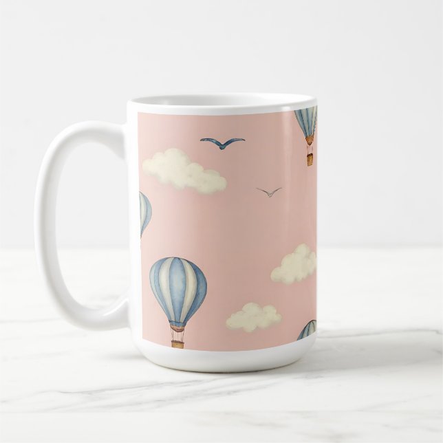 Mug Motif de ciel en montgolfière chaud rêveur (Gauche)