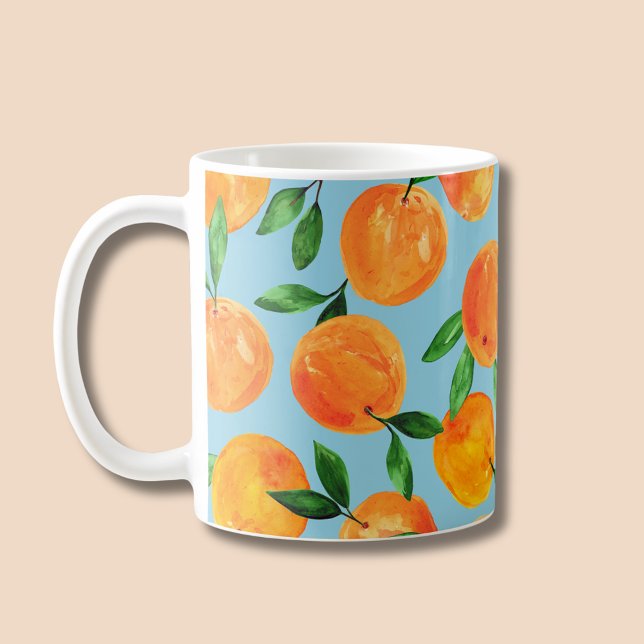 Mug Motif de citrons d'été oranges (Citrus Oranges Summer Fruit pattern coffee mug)