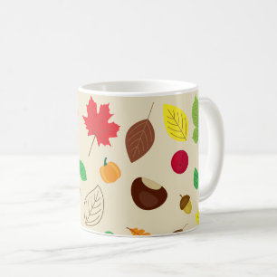 Mug Motif de citrouille de baies de feuilles d'automne