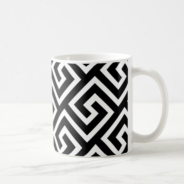 Mug Motif de clé grecque géométrique (Droite)