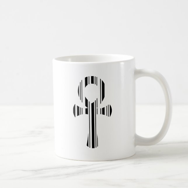 Mug MOTIF DE CODE À BARRES SYMBOLE ANKH Motif de conce (Droite)