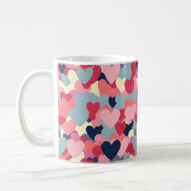 Mug Motif de cœur coloré mignon (Gauche)