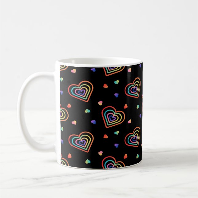 Mug motif de coeur de gradation (Gauche)
