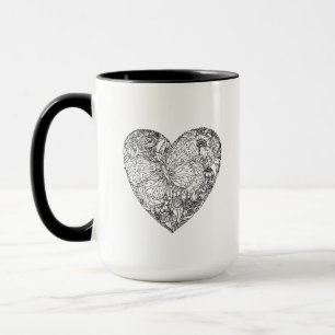 Mug Motif de coeur de papillon