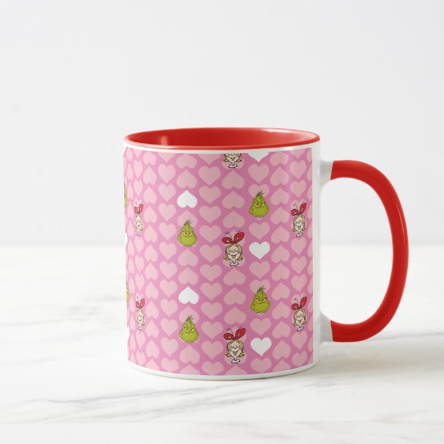 Mug Motif de coeur rose Grinch & Cindy-Lou (Droite)
