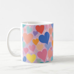 Mug Motif de cœurs colorés