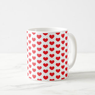 Mug Motif de cœurs Élégant Moderne Mignon Rouge Chic